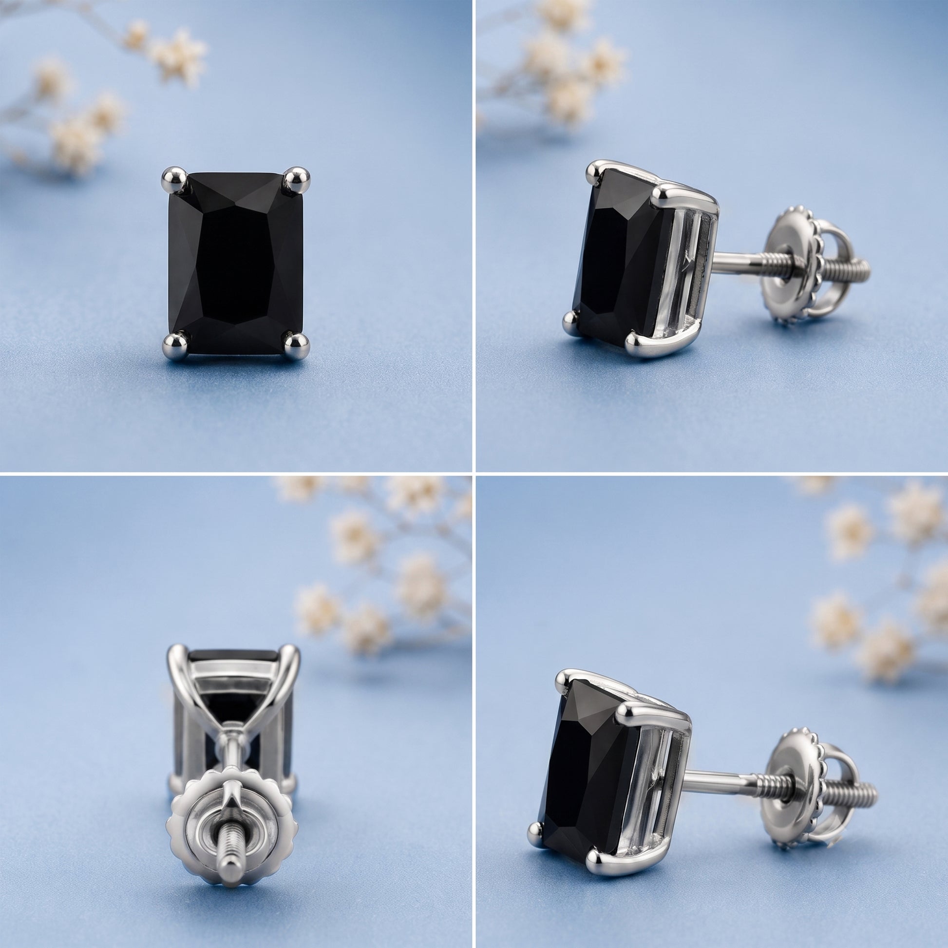 Black diamond earring