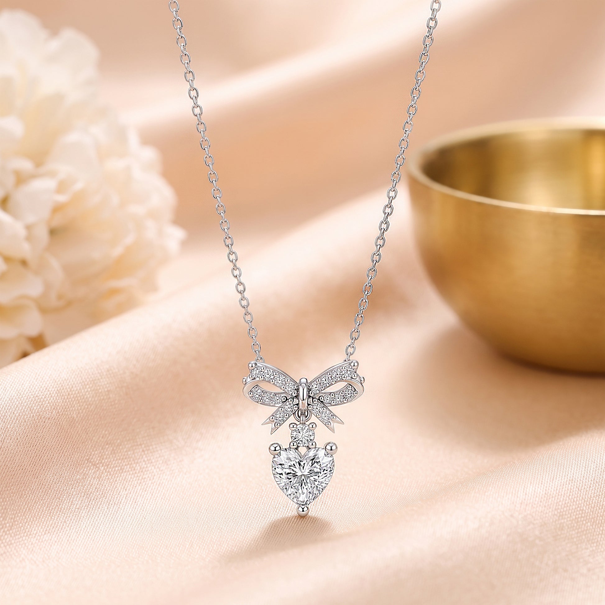 Bow Diamond Pendant
