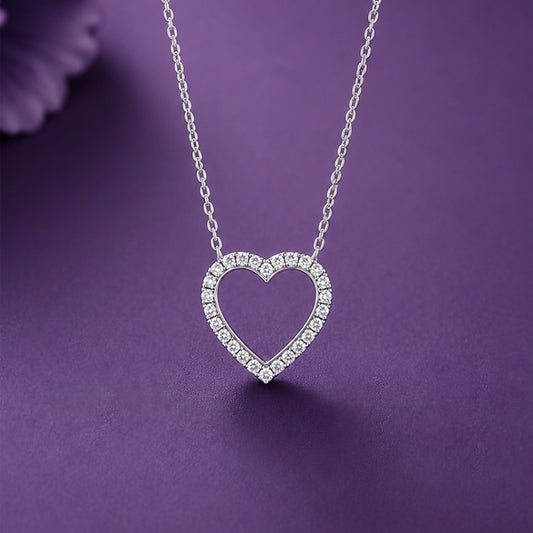 Sterling Silver Heart Shaped Necklace