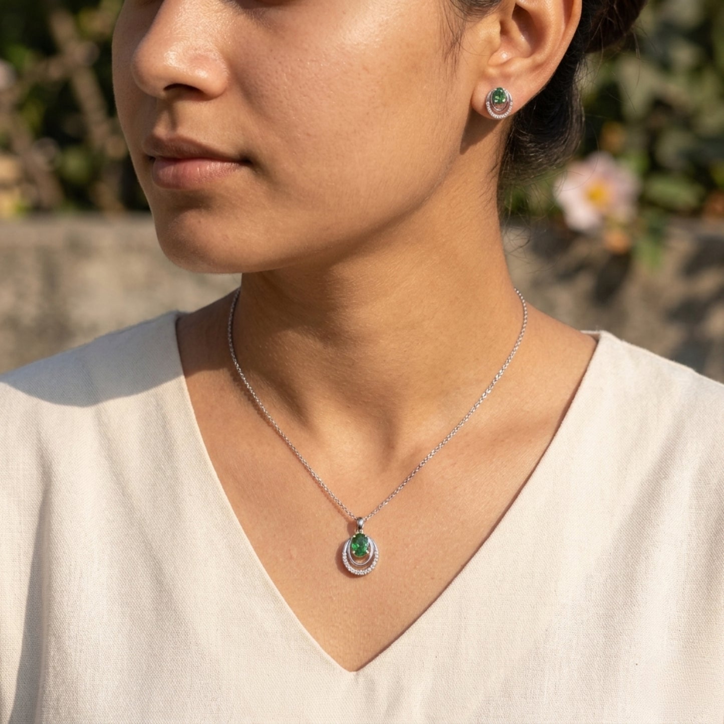 emerald necklace set​