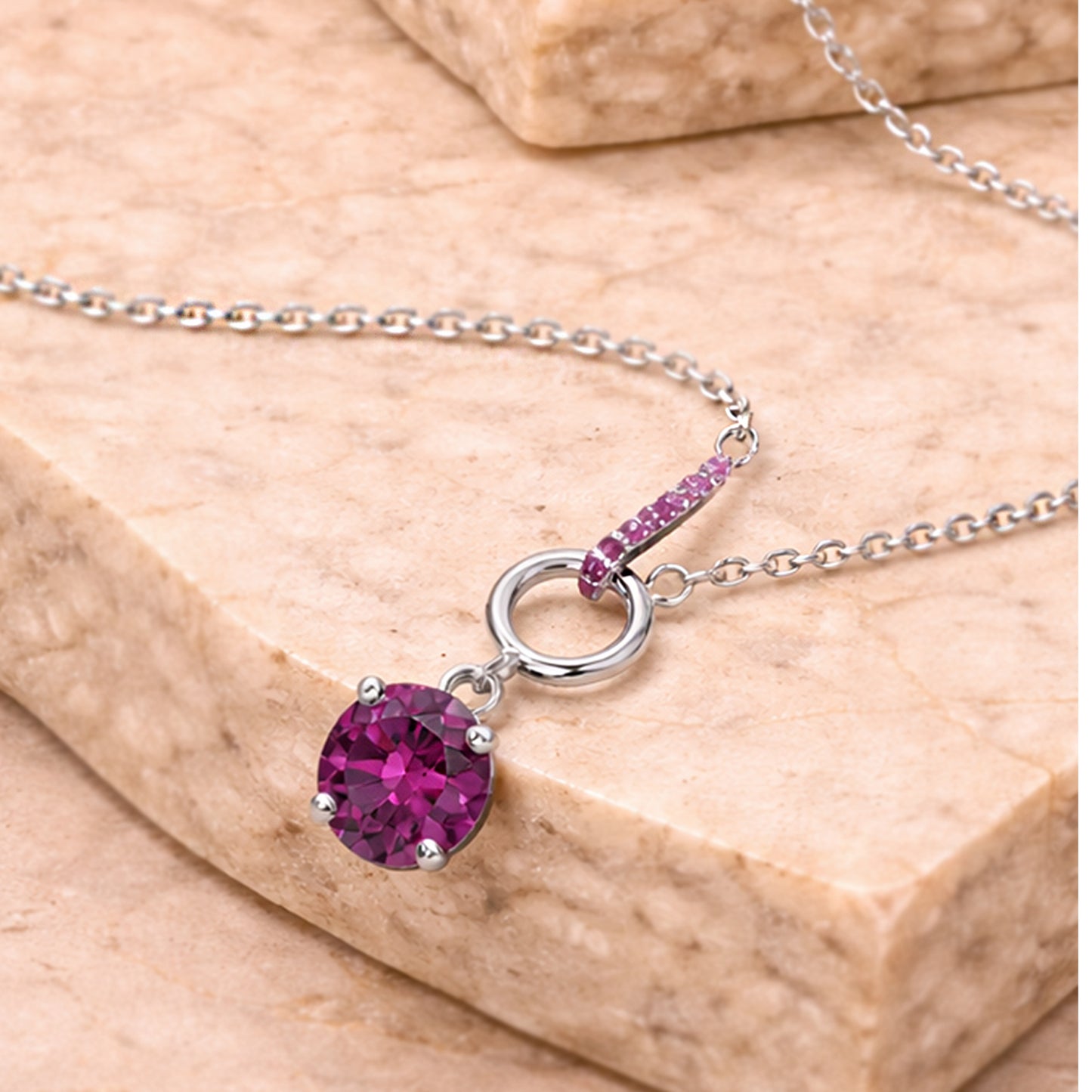 Gemstone Single Stone Necklace