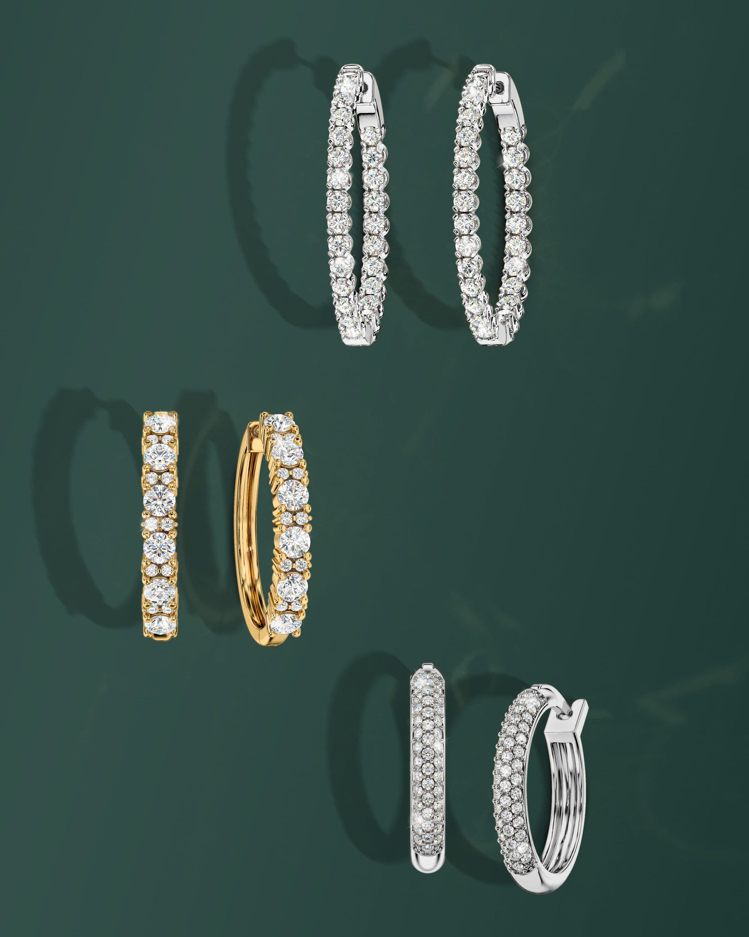 silver hoop earrings 