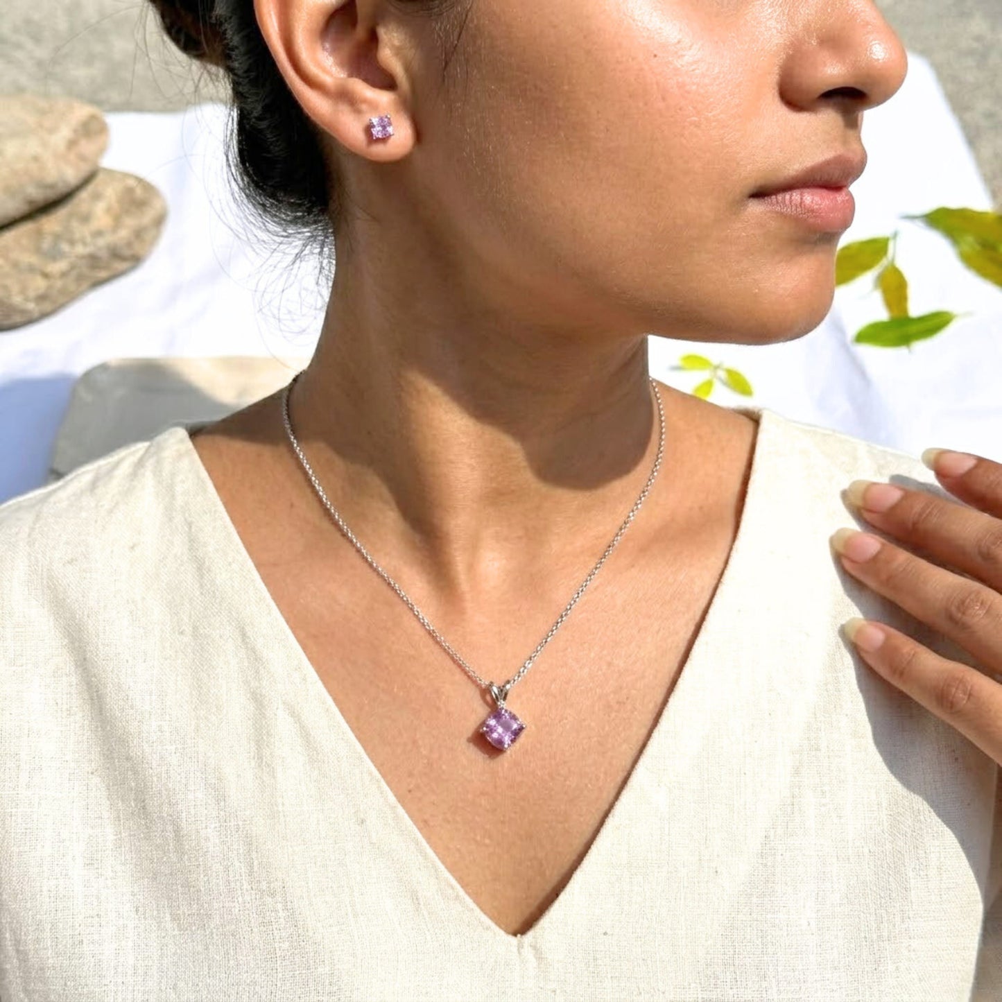 simple diamond necklace
