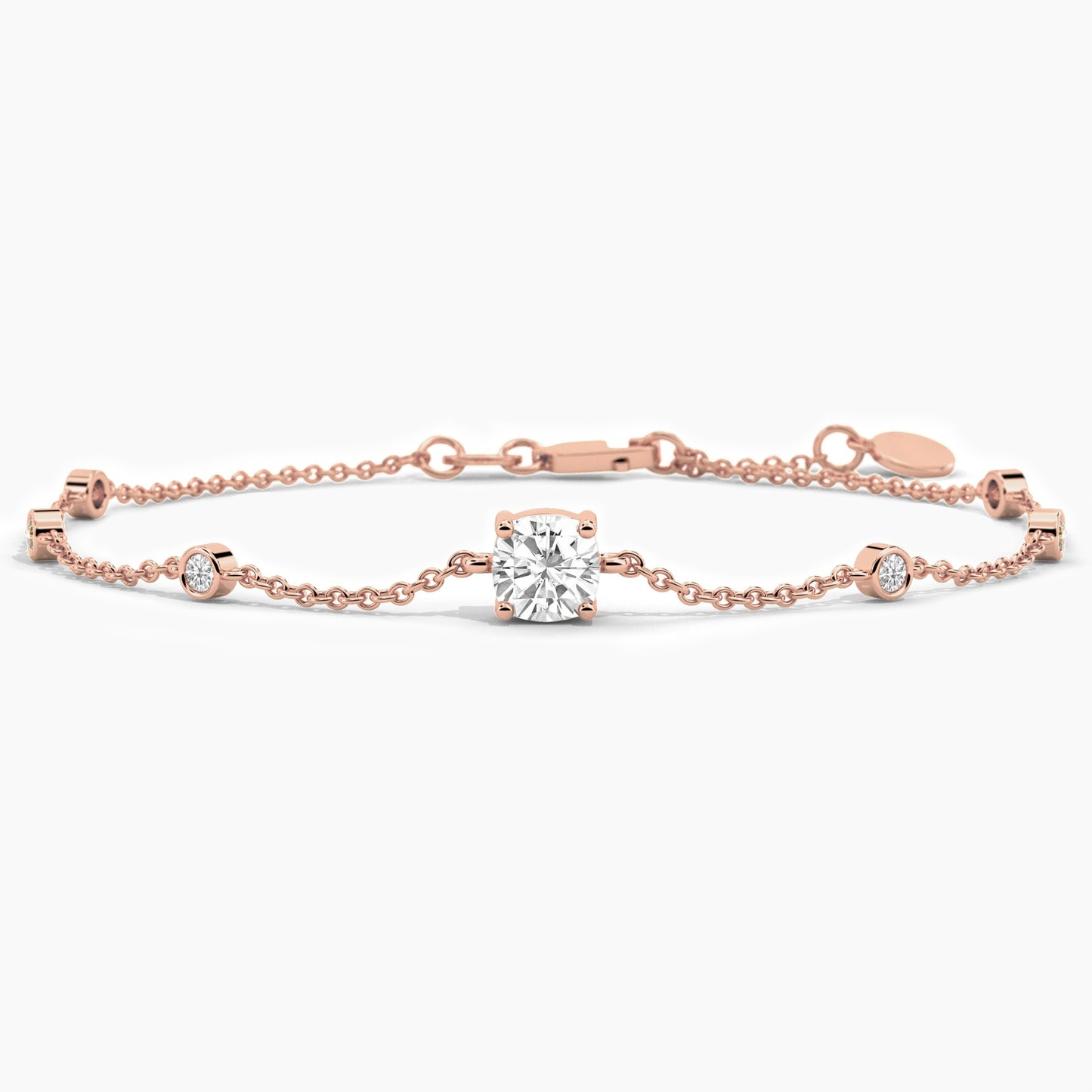 rose silver diamond bracelet