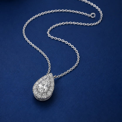Sparkling Pear Shape Pendant Necklace for Women
