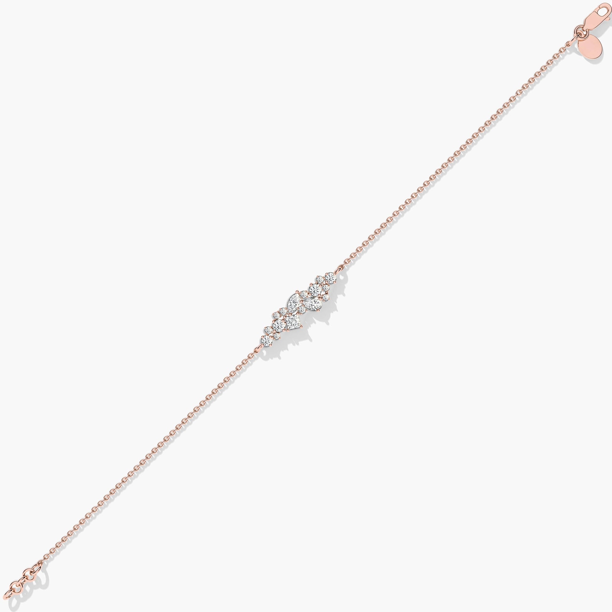 Rose gold plated bracelet with pearls