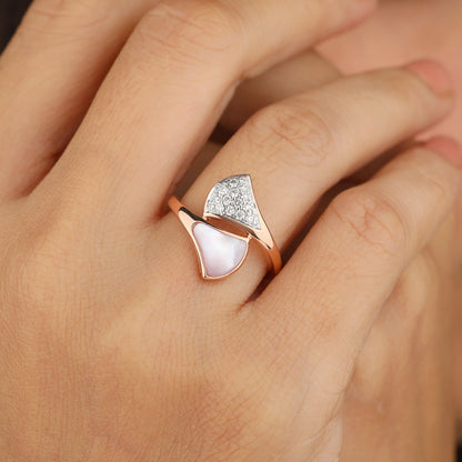 BVLGARI Silver Ring with Pearl for Women