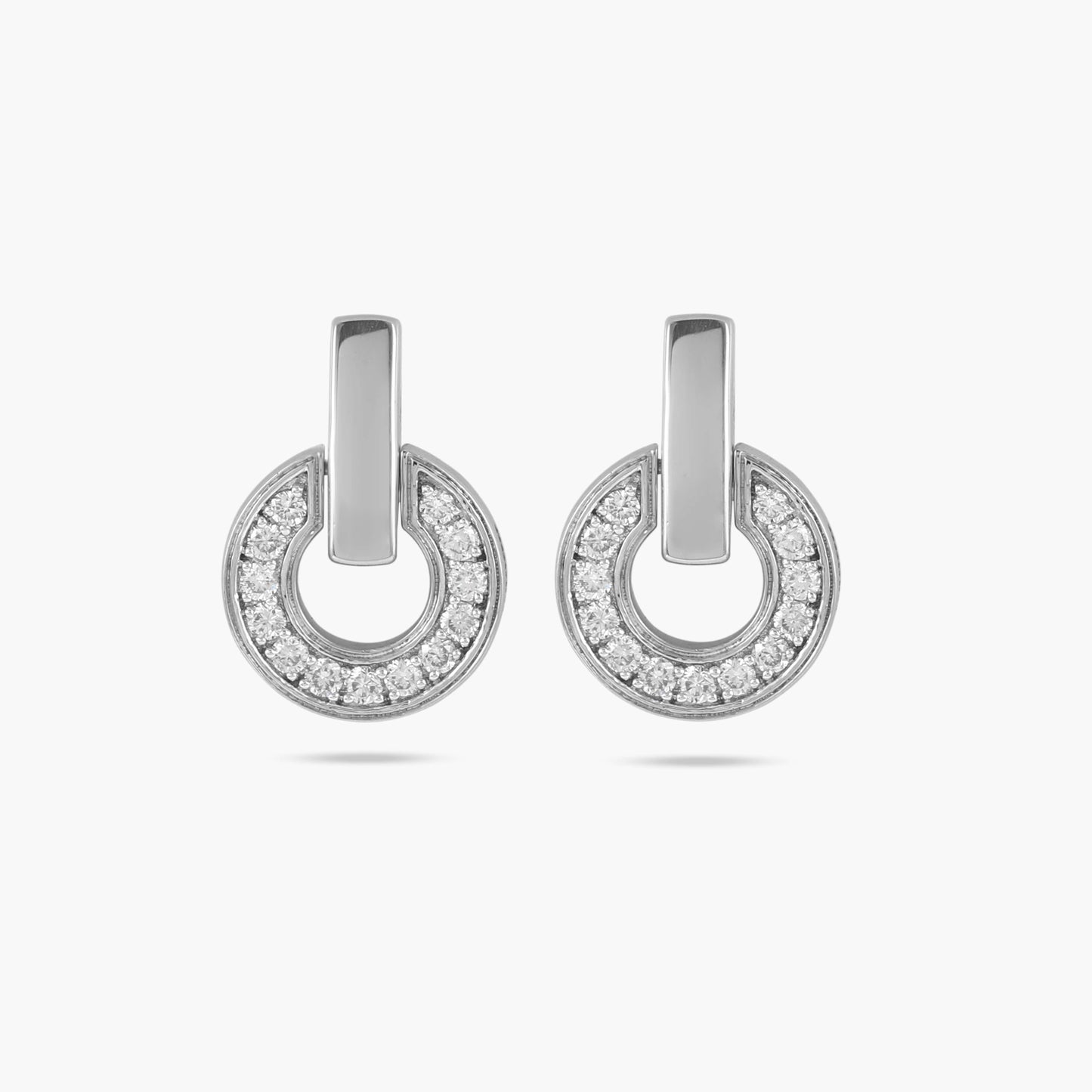Silver Diamond Earrings for Women