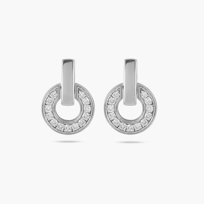 Silver Diamond Earrings for Women