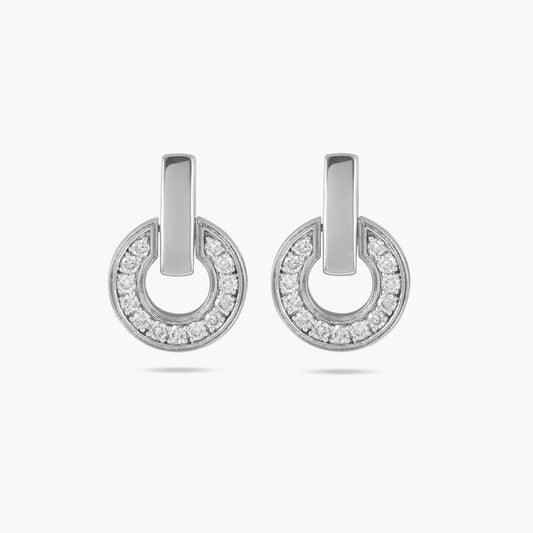 Silver Diamond Earrings for Women