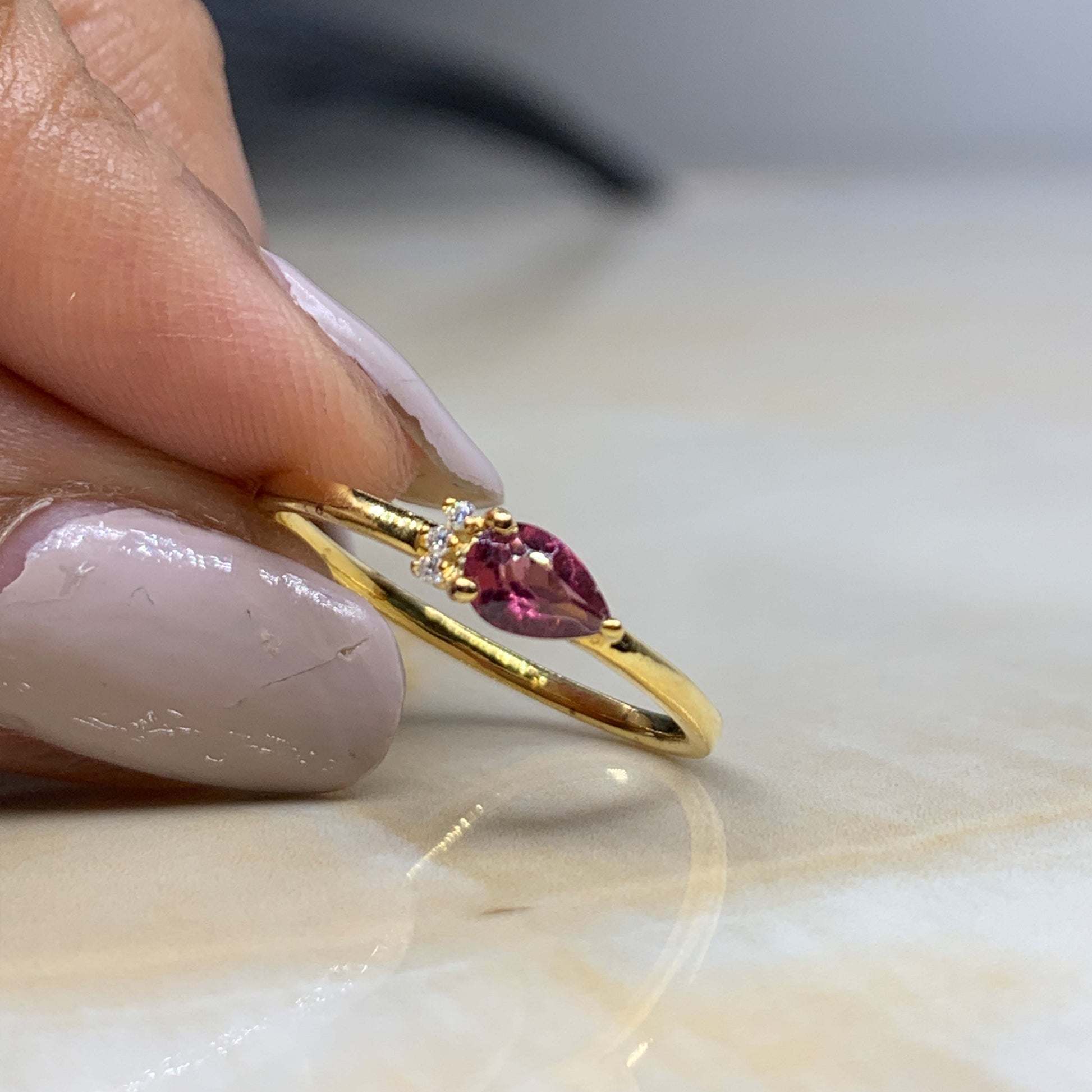 garnet stone ring