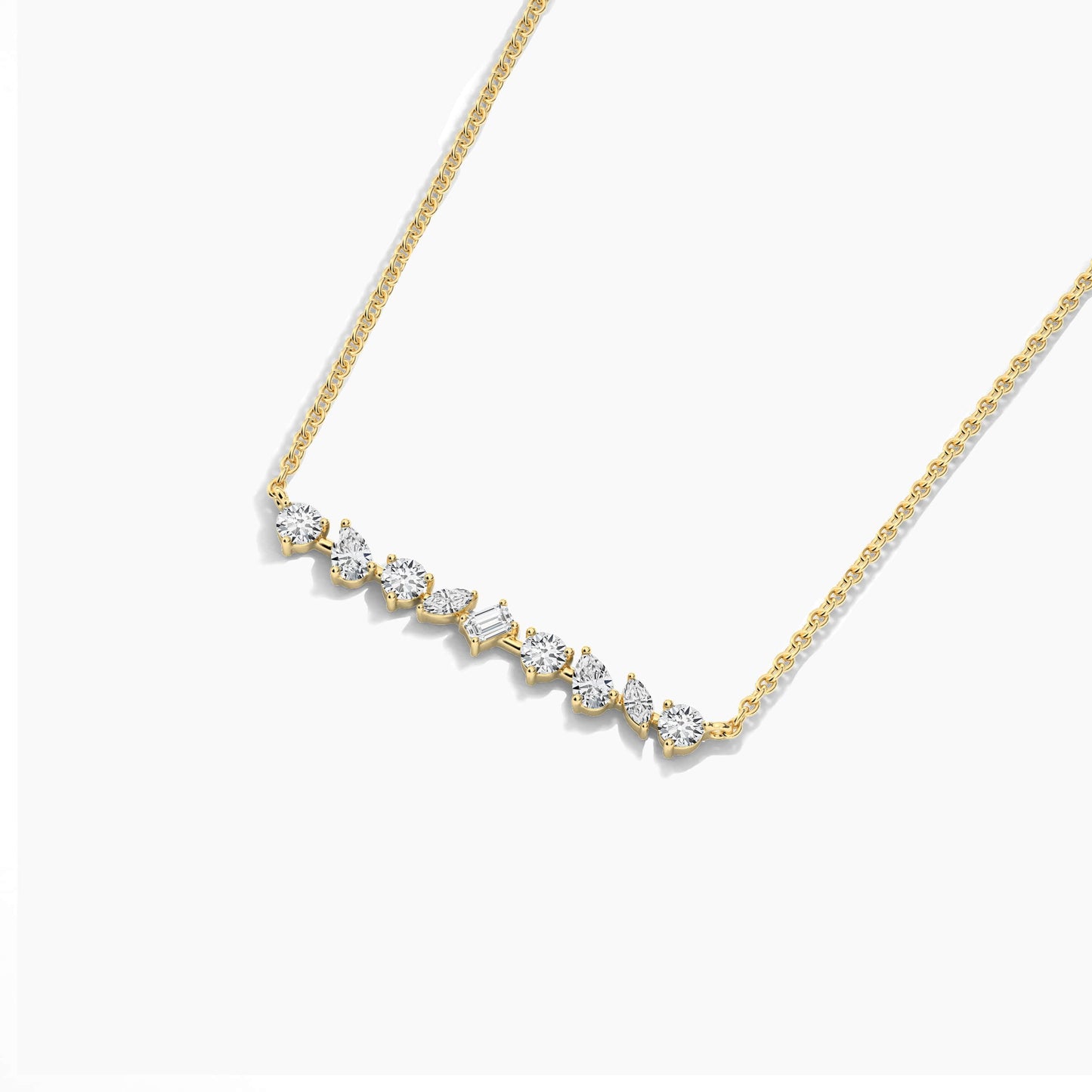 cut diamond necklace​