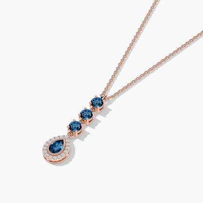 Pear shape water drop necklace