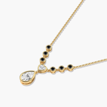 bezel set diamond necklace