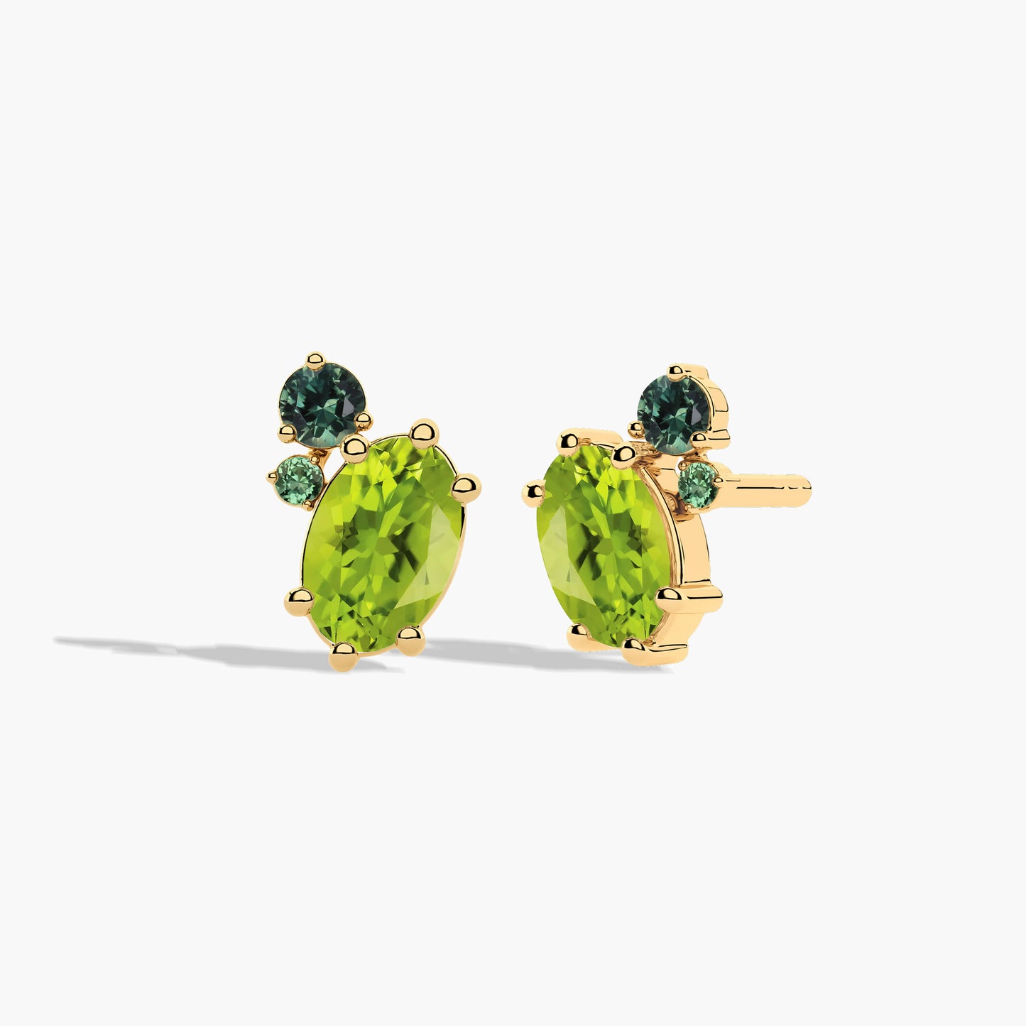 green and gold earrings​