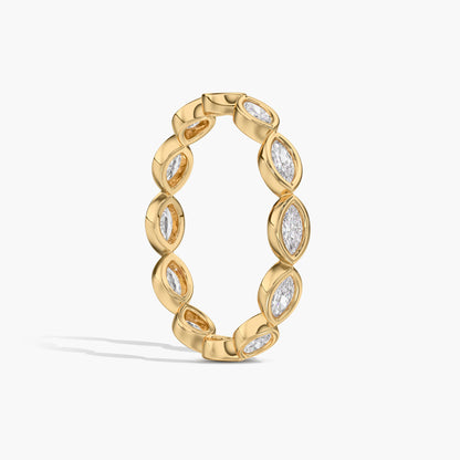 Sterling Silver Marquise Diamond Band
