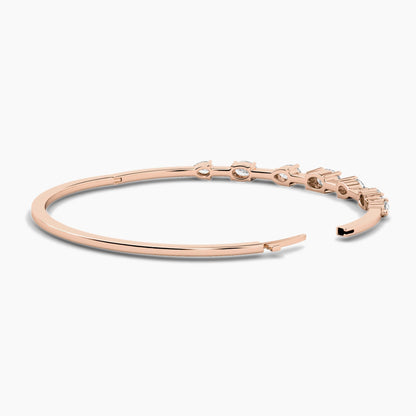 Cluster Diamond Bangle Bracelet
