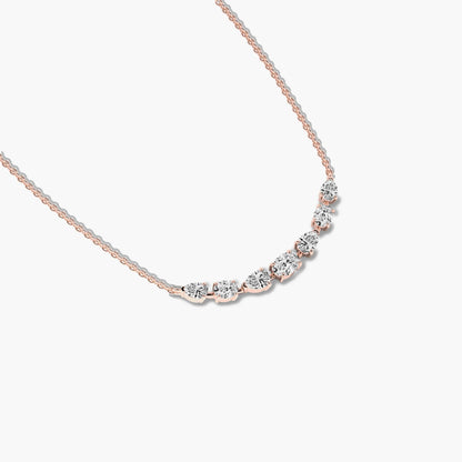 Silver Diamond Necklace Womens