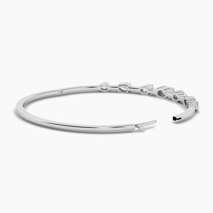 Cluster Diamond Bangle Bracelet