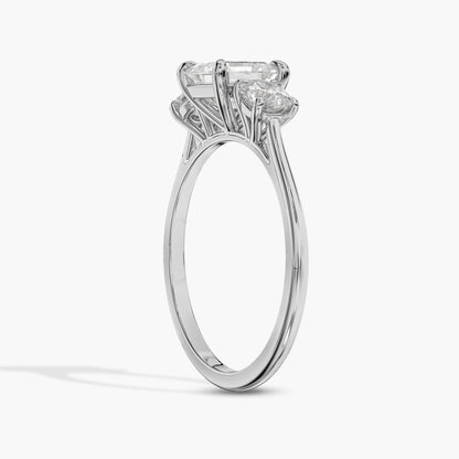 silver gold engagement ring