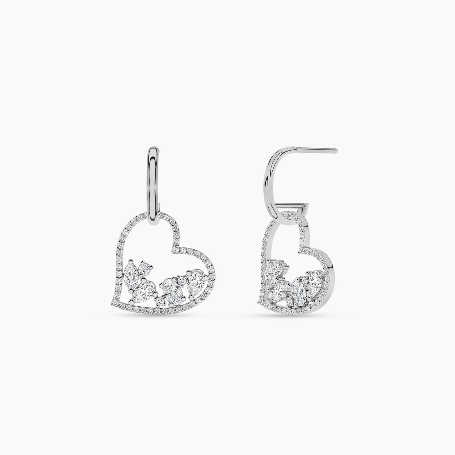 womens silver stud earrings​