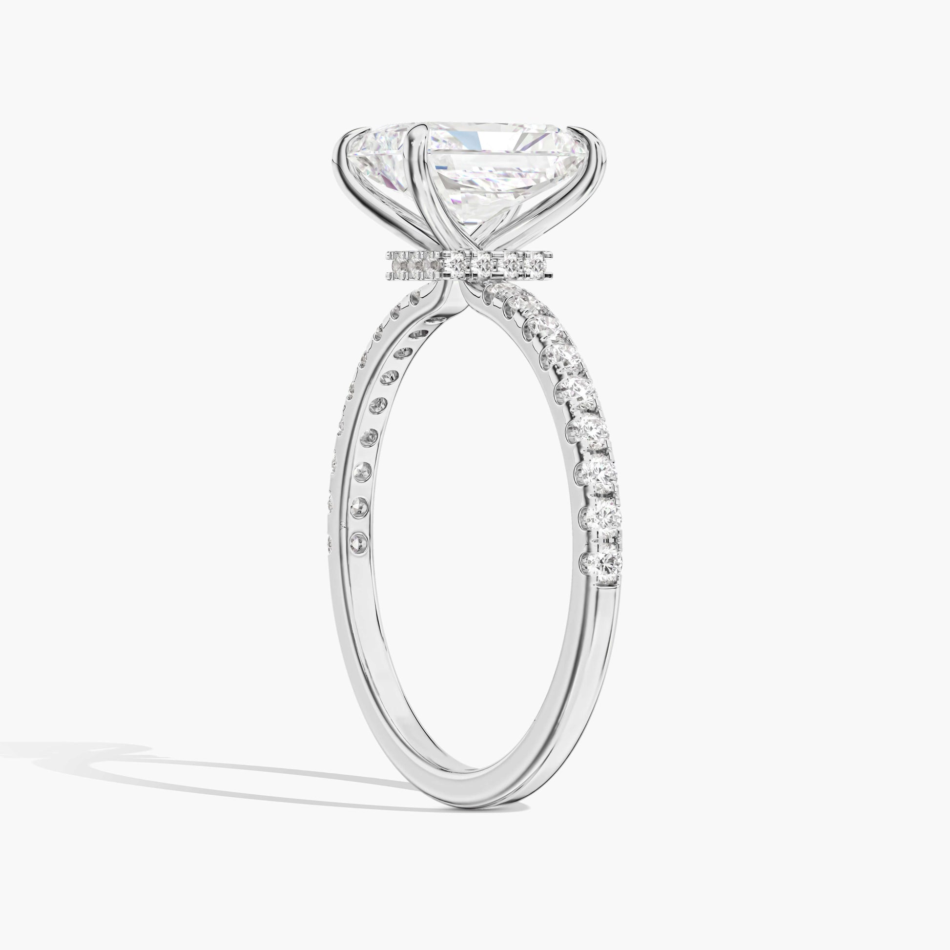 Silver engagement ring