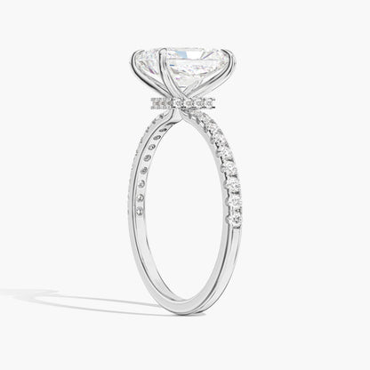Silver engagement ring
