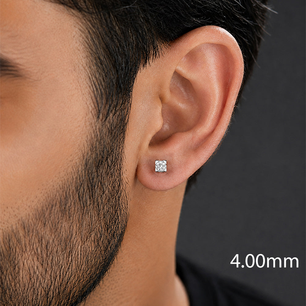 Silver Eclat Stud For Him