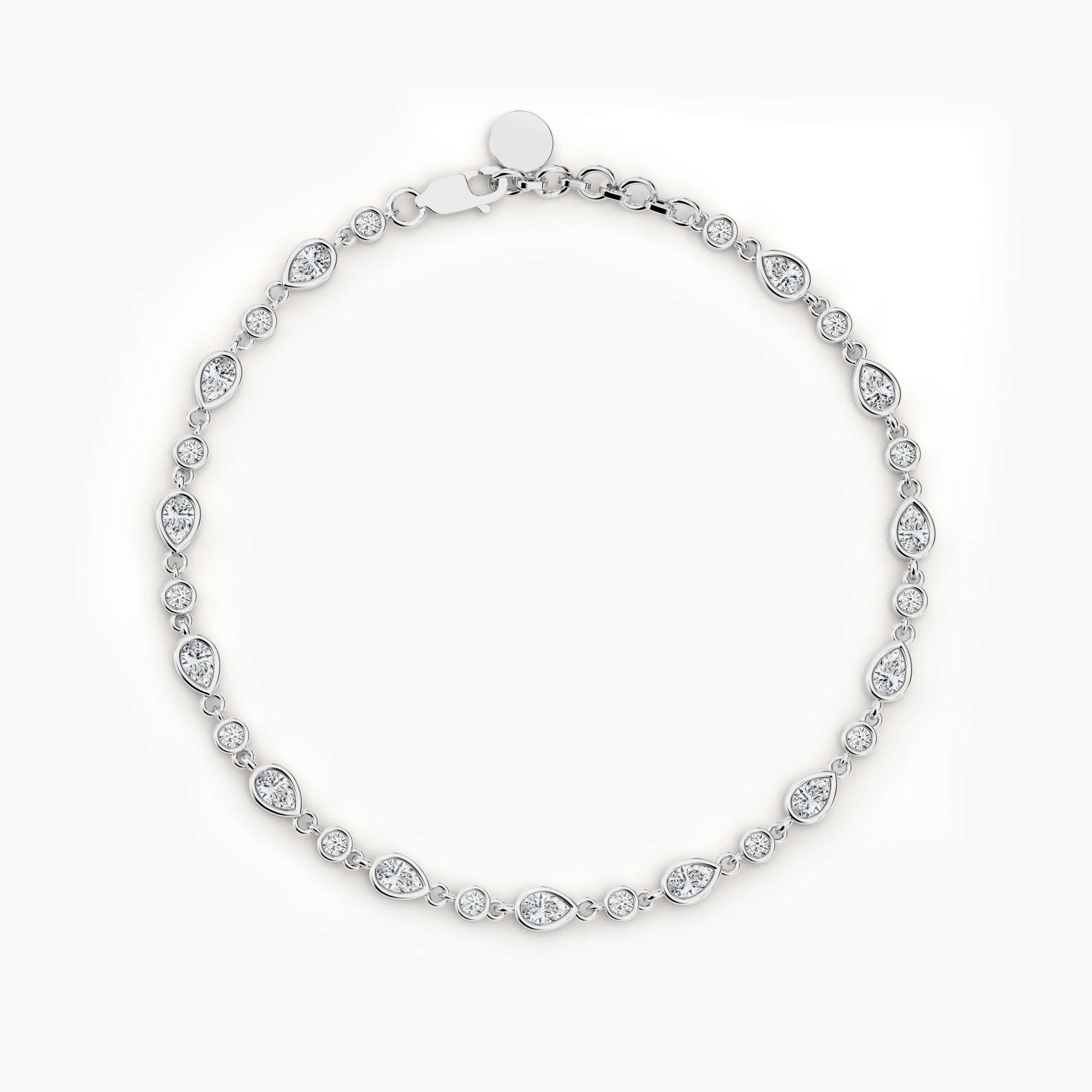 Pear and Round diamond bracelet