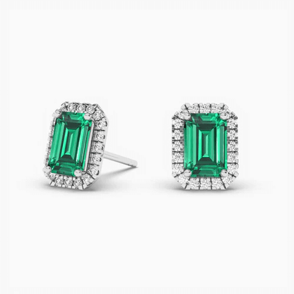 emerald diamond earrings