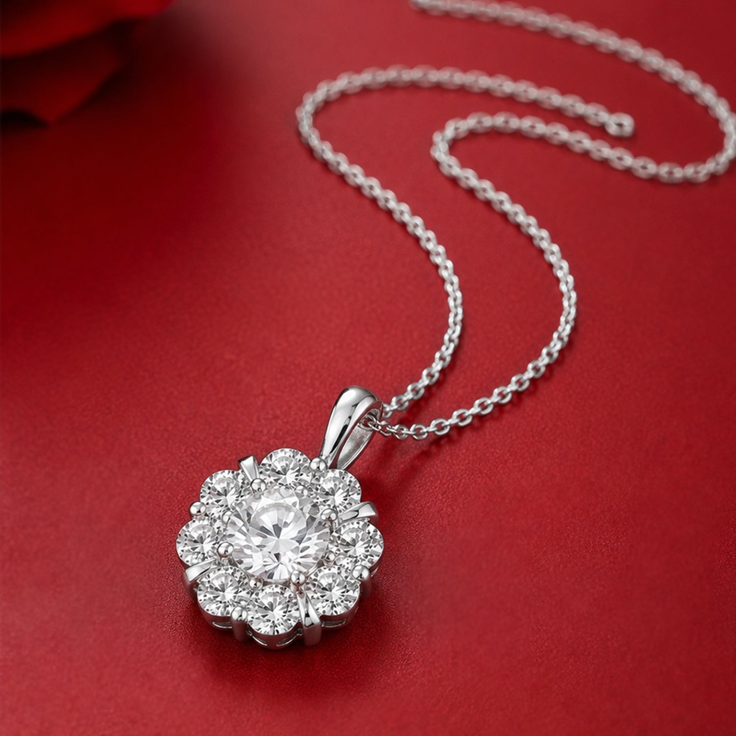 Sterling Silver Diamond Pendant