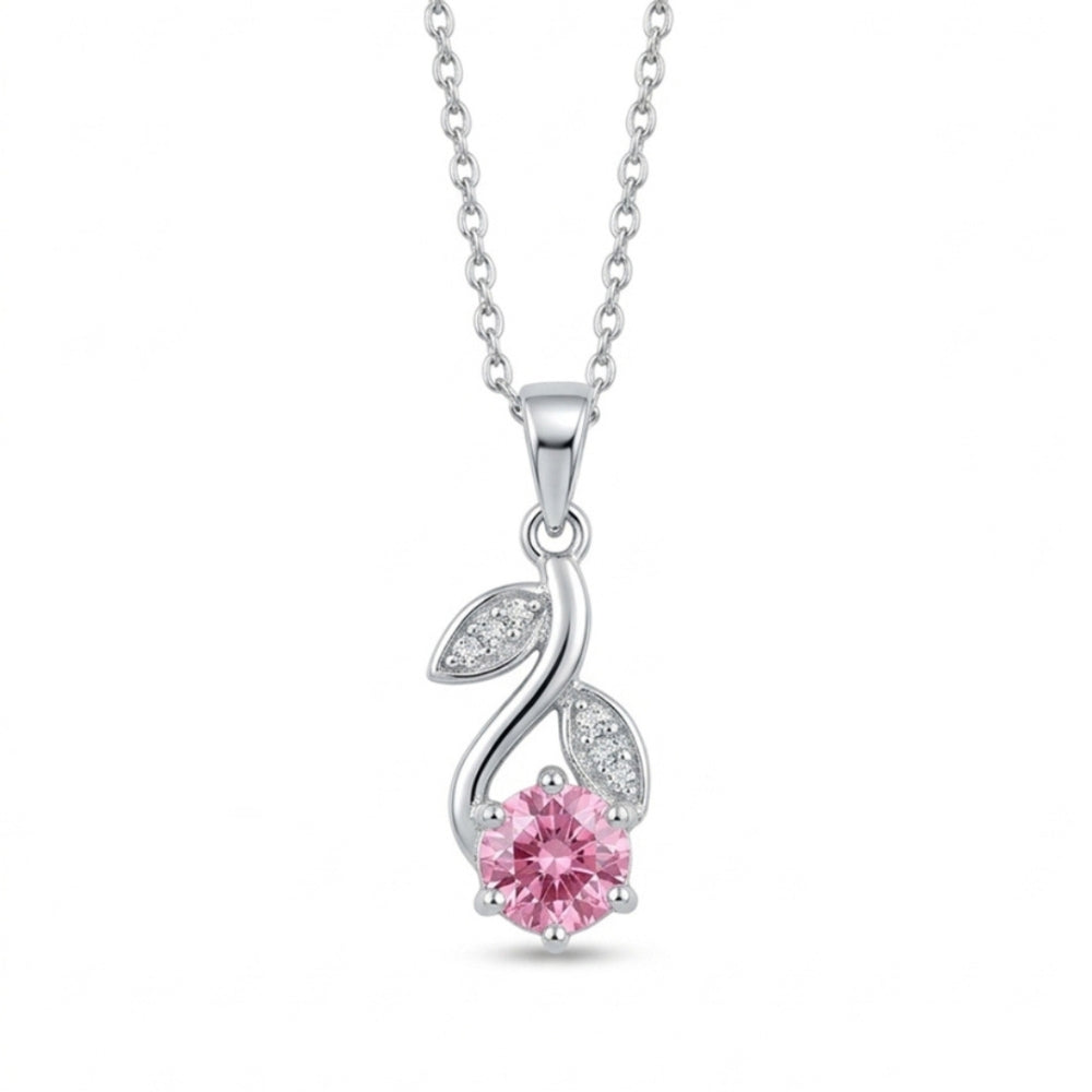 silver leaf pendant in silver