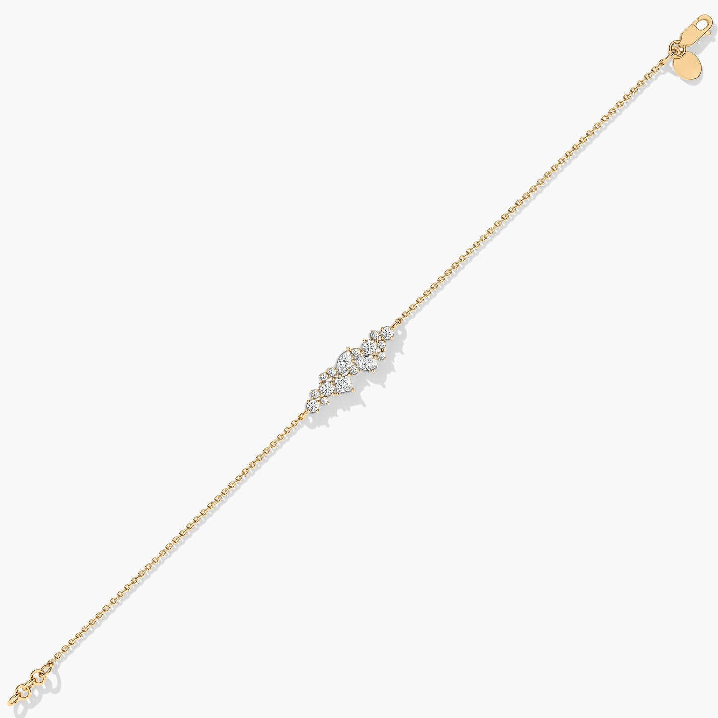 Gold bracelet with a small diamond
