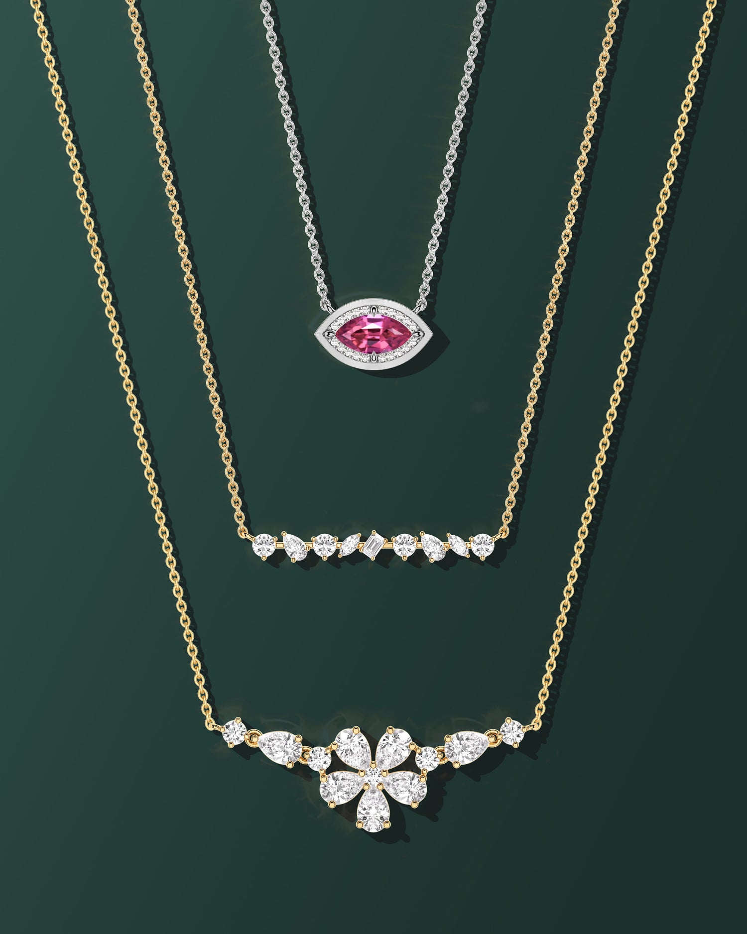 Silver necklace for women