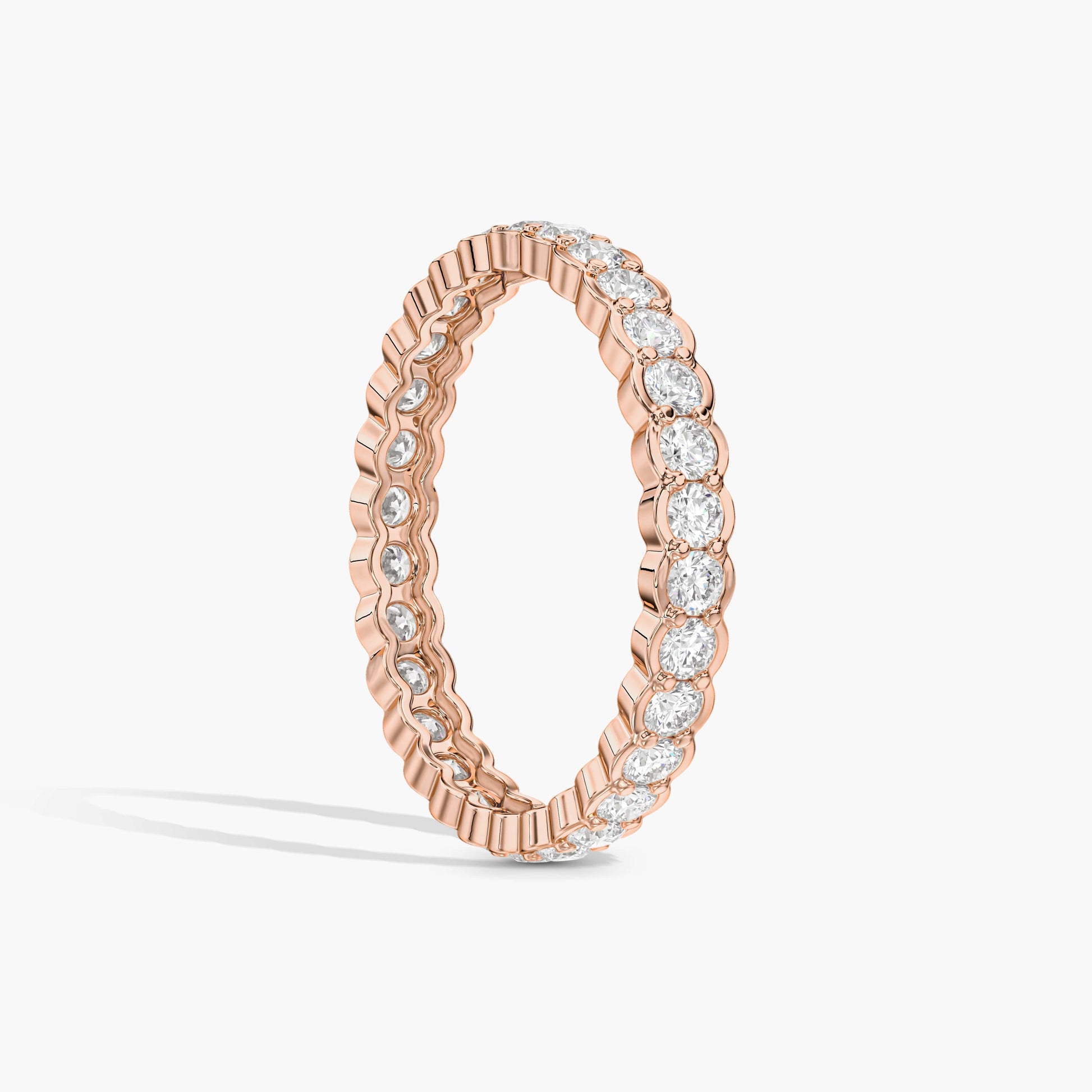 Diamond Eternity Band rose Gold Plated
