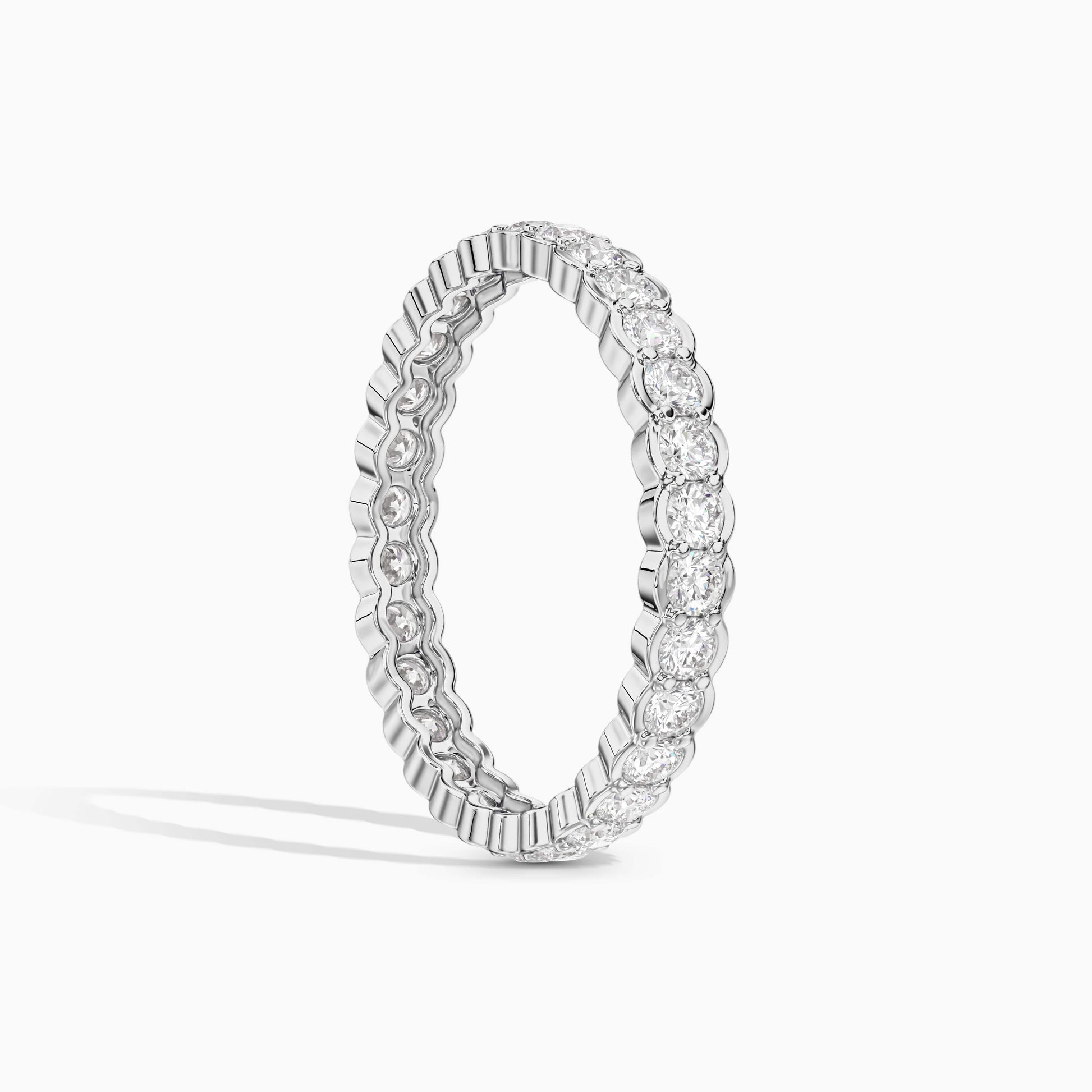 Diamond Eternity Band White Gold Plated
