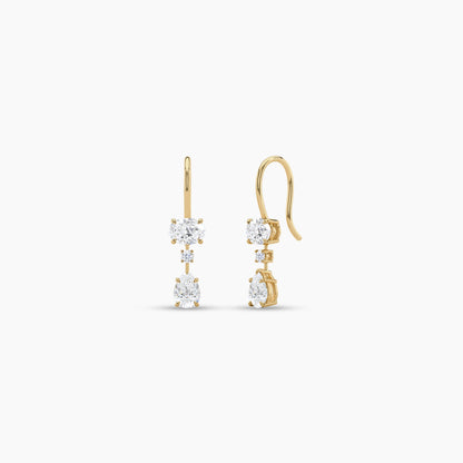 Pure silver drop earrings