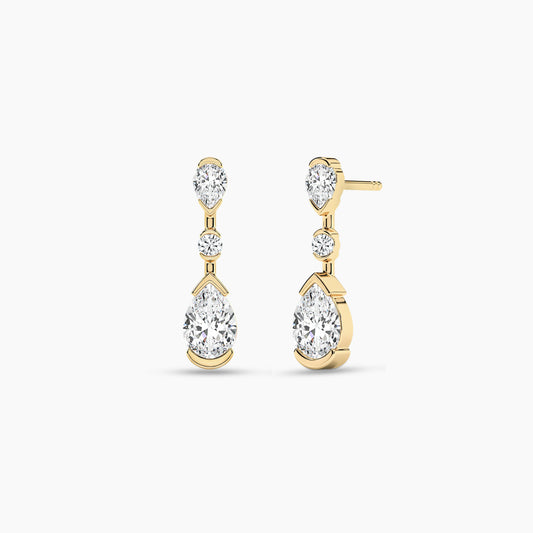 drop earrings gold