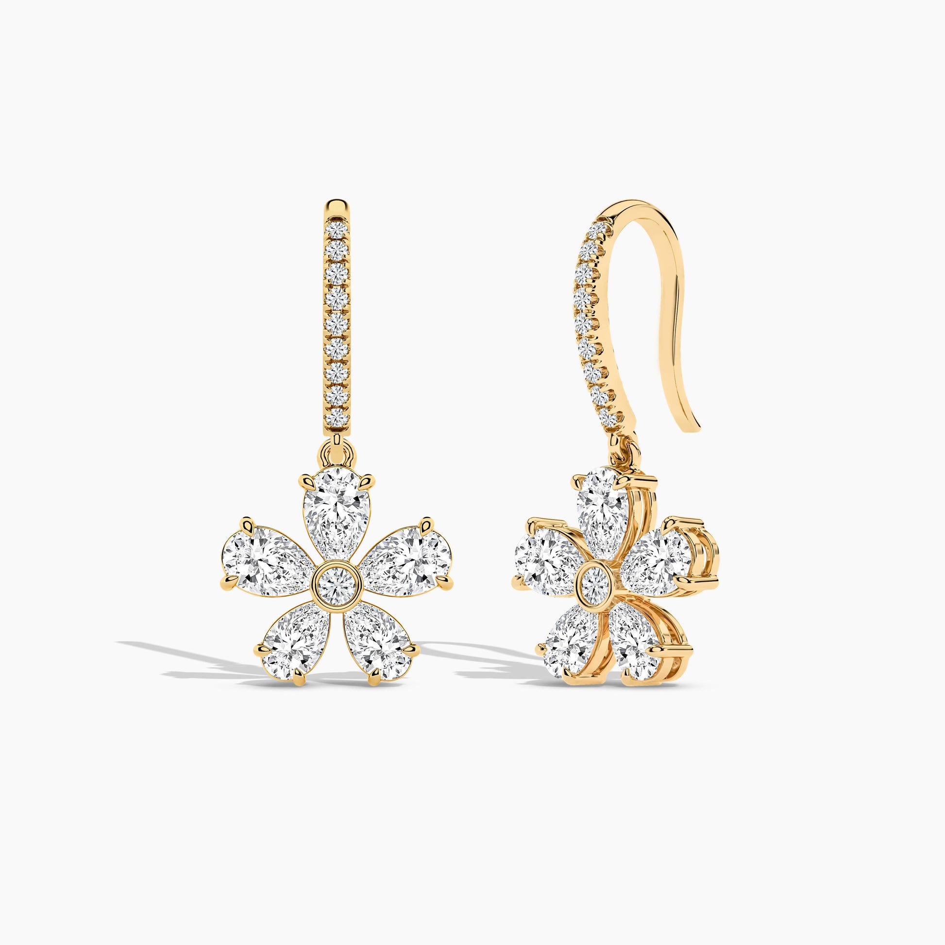 Silver drop earrings