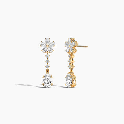 silver drop earrings