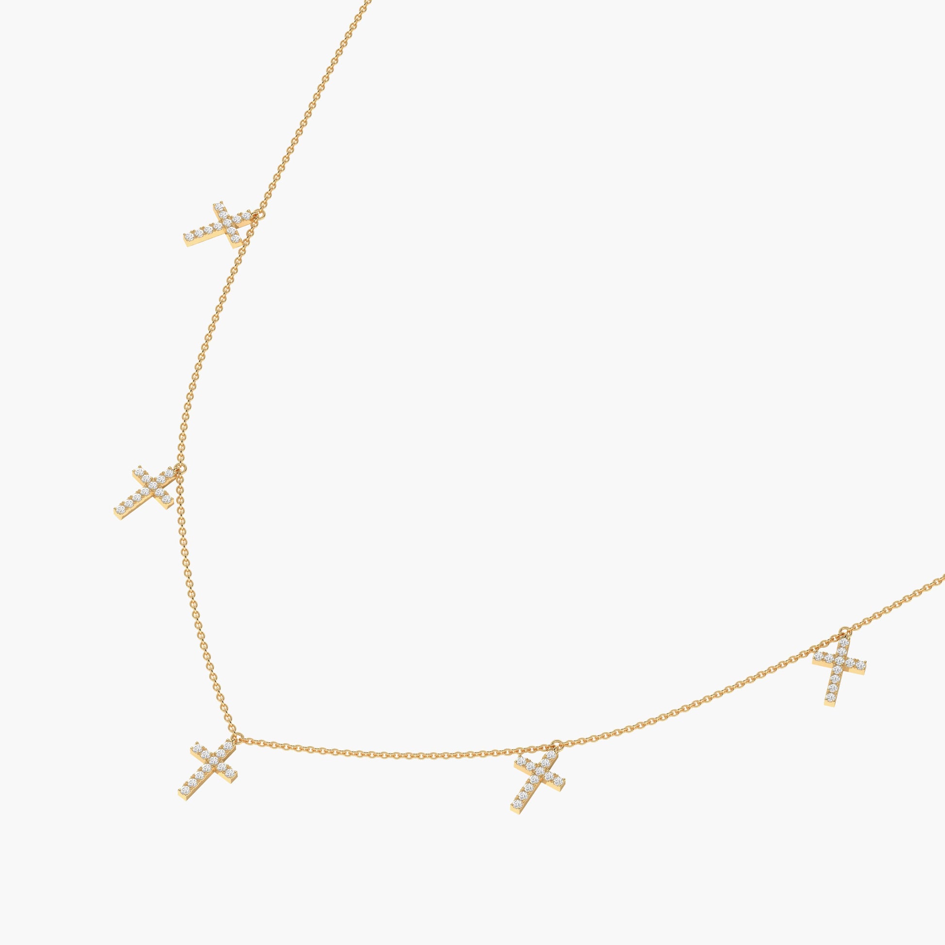 silver cross necklace for women