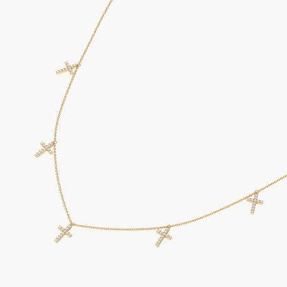 silver cross necklace for women