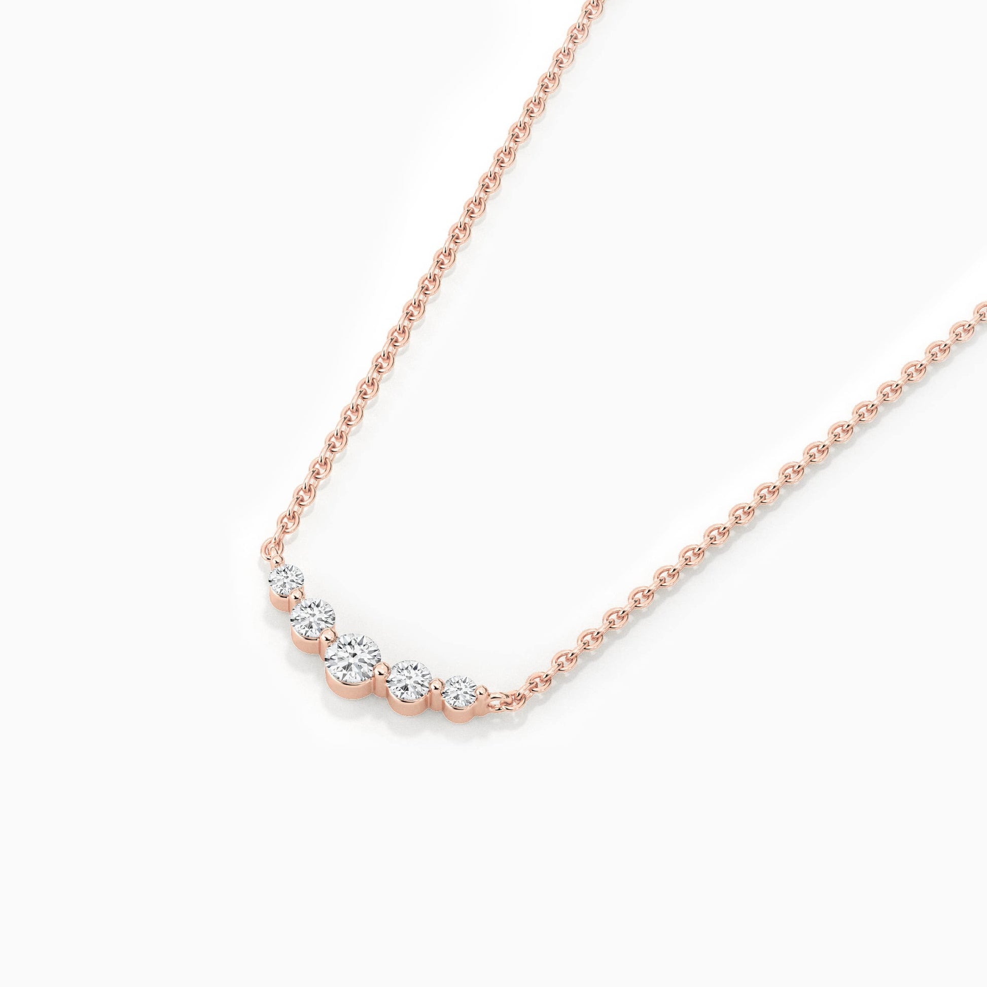 diamond Rose gold plated necklace 