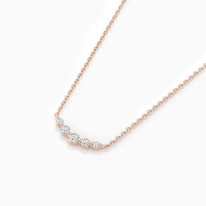 diamond Rose gold plated necklace 