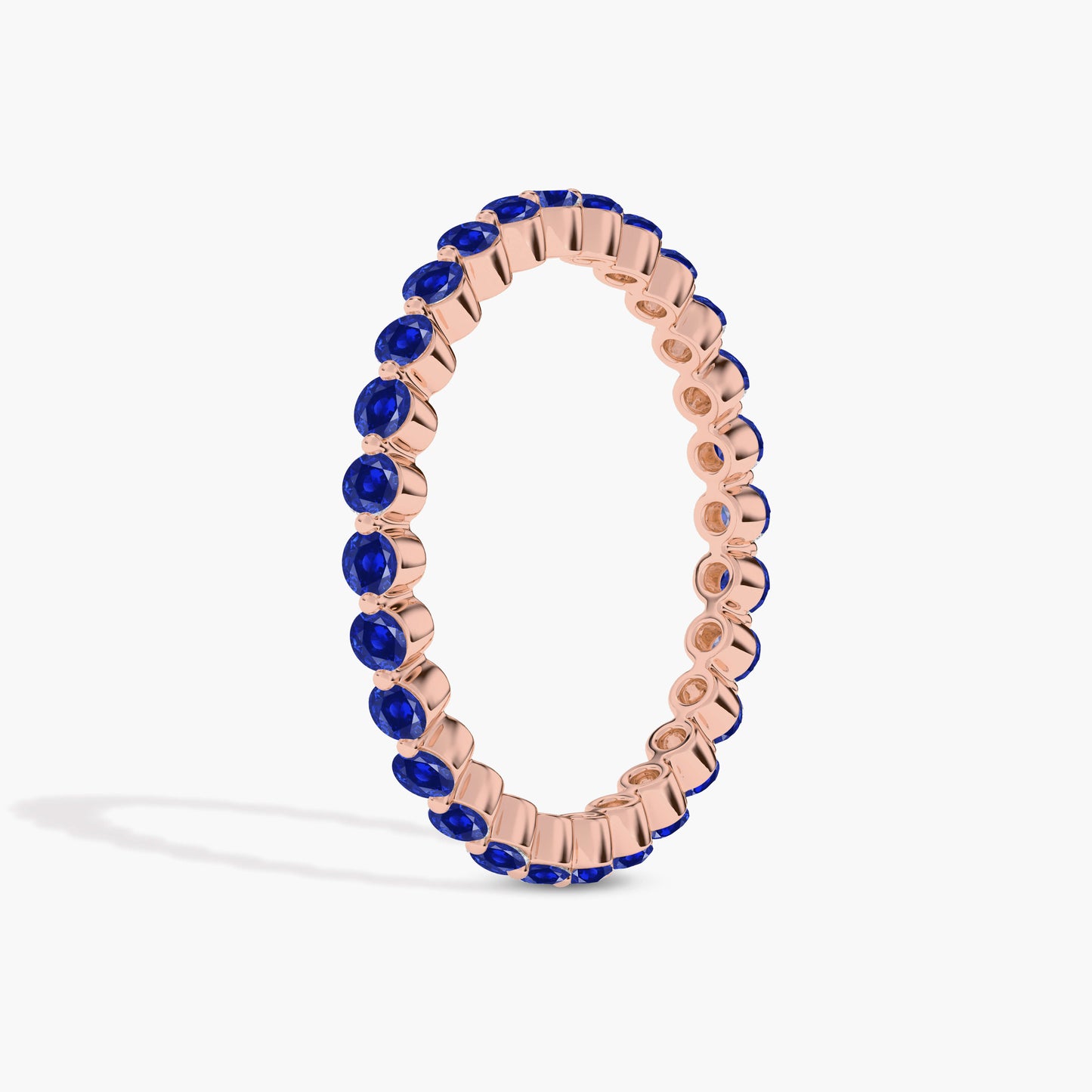 rose gold plated blue diamond ring 