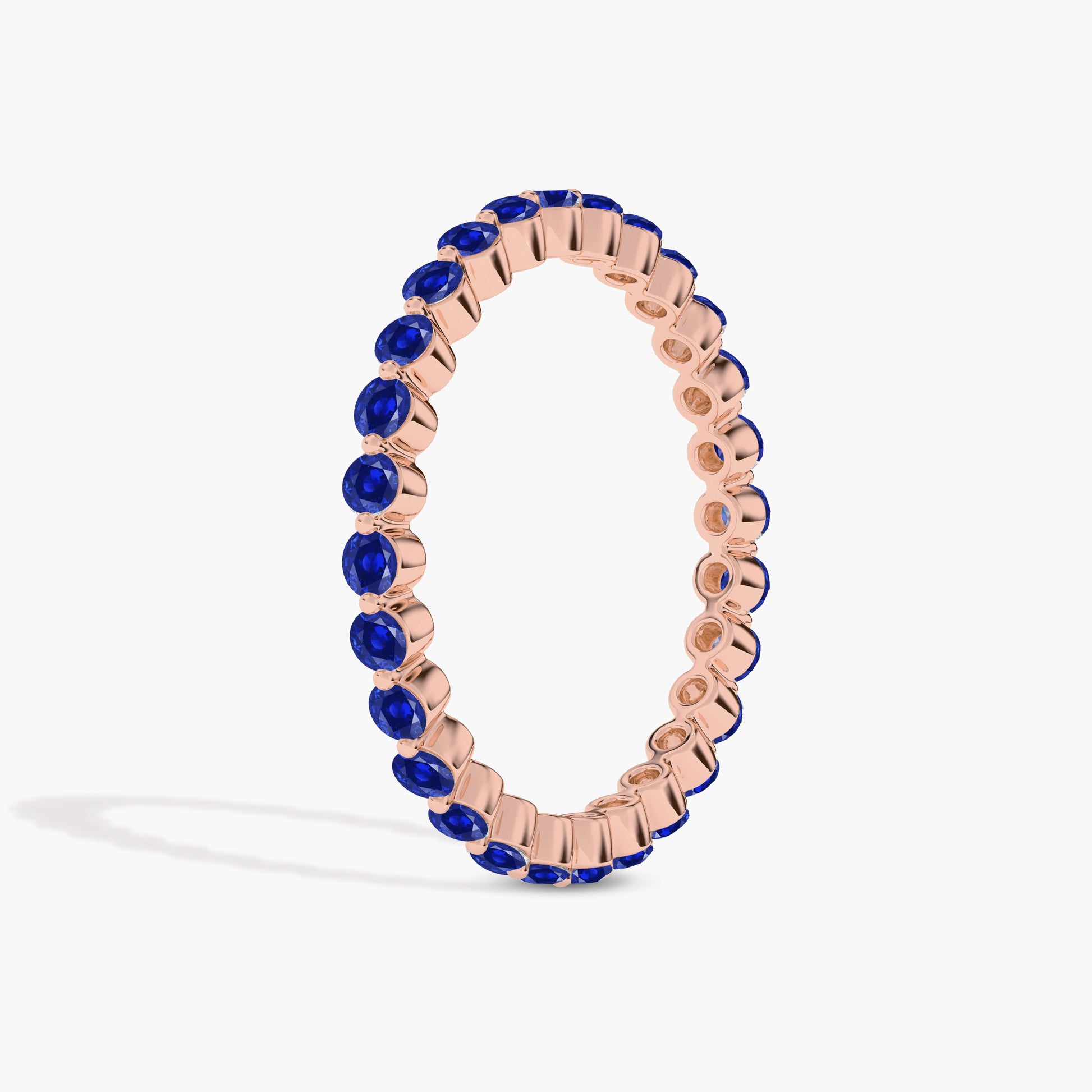 rose gold plated blue diamond ring 