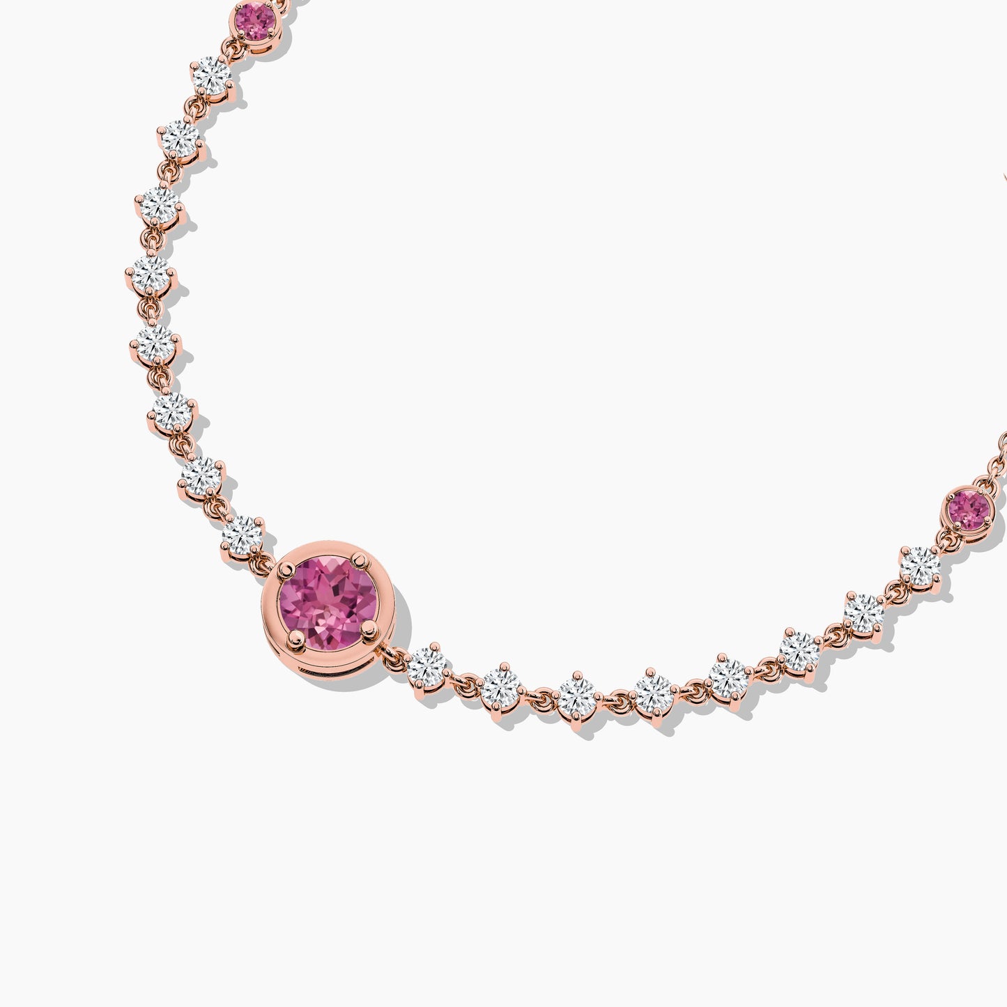 Pink diamond bracelet with sterling silver