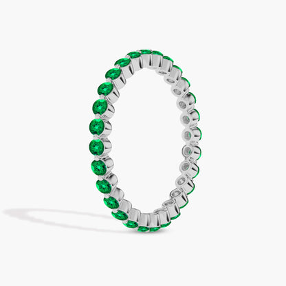 panna stone in silver ring