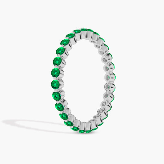 panna stone in silver ring