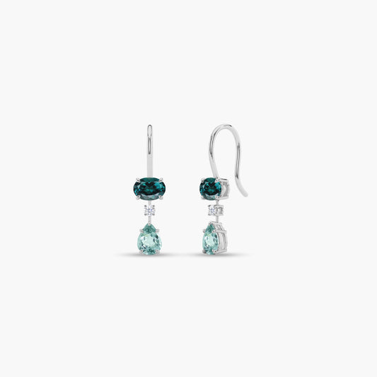 silver and gemstone earrings